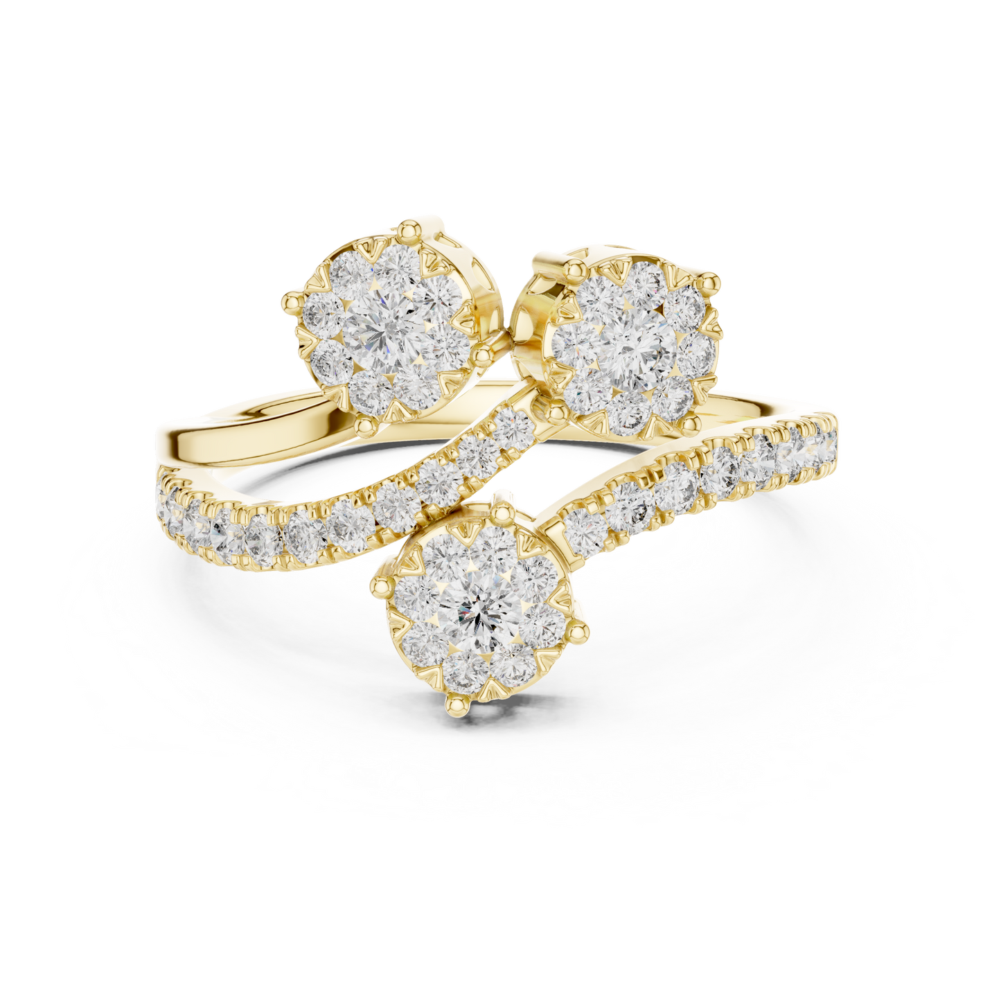 Toi et Moi Diamond Cluster Ring Set | Lab-Grown Diamonds