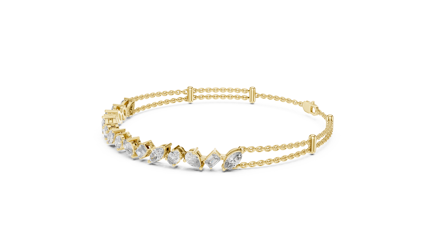 Multi-Shape Diamond Tennis Bracelet | Contemporary Luxe Brilliance
