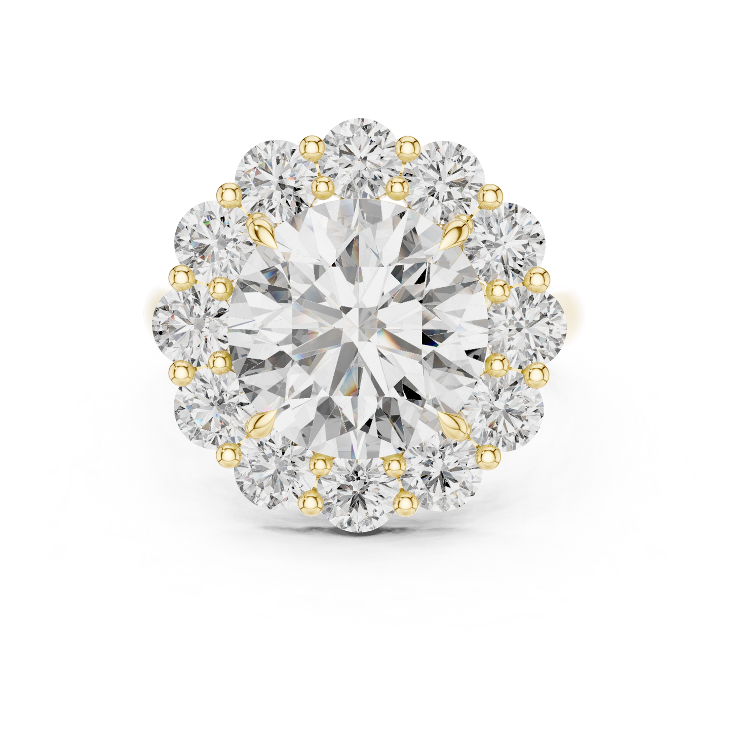 Round Diamond Halo Engagement Ring | Lab-Grown Diamond