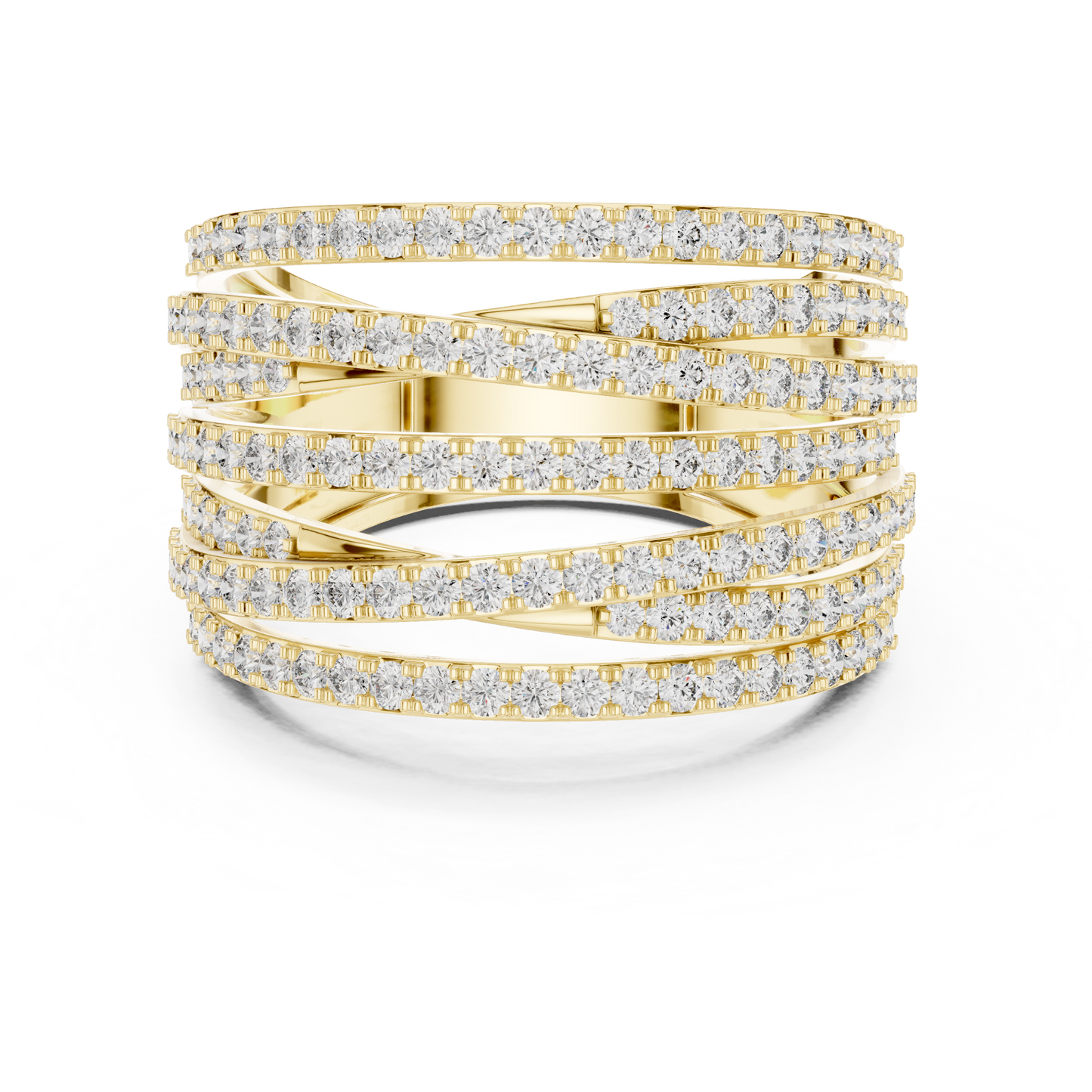 Crisscross Diamond Anniversary Band