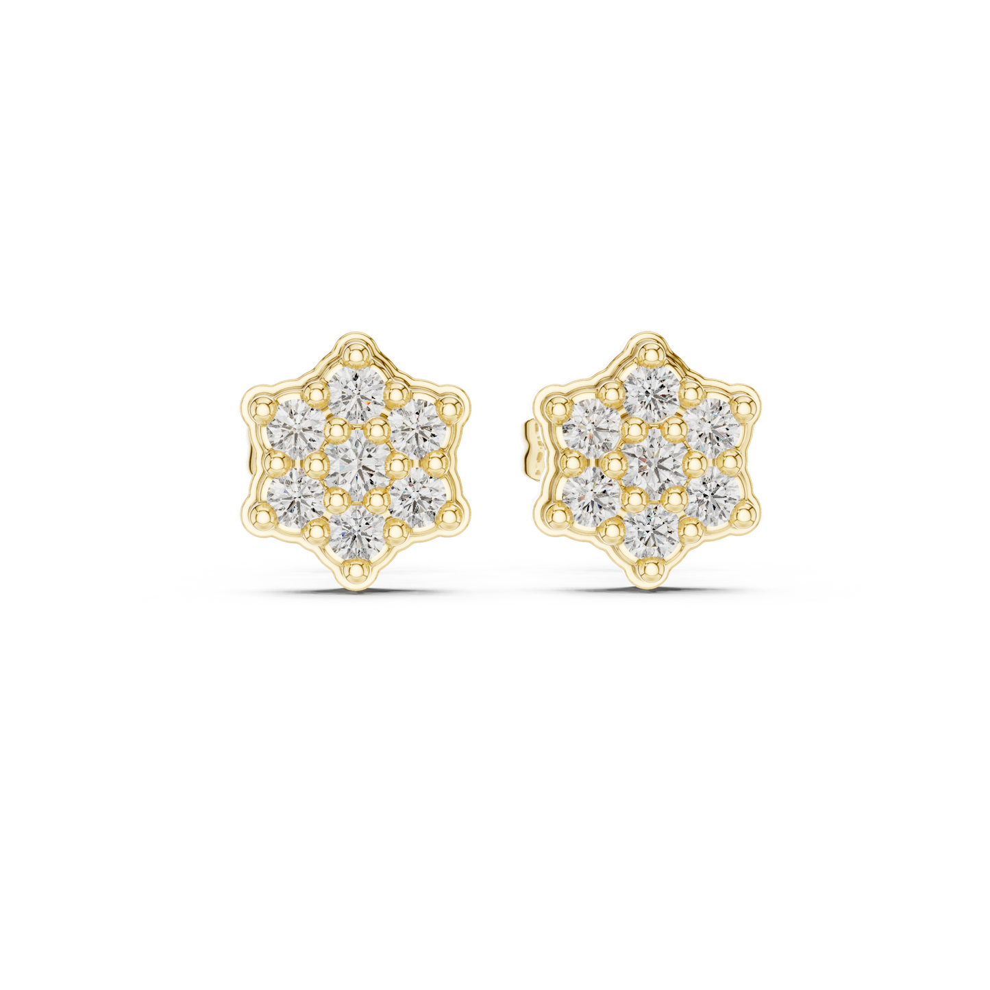 Diamond Star Stud Earrings