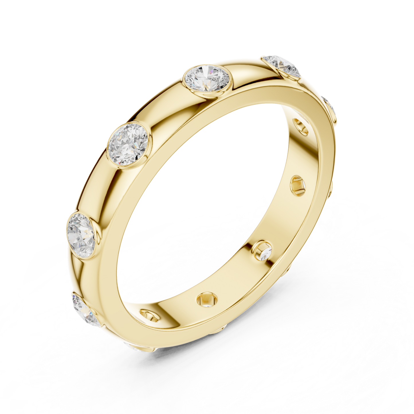 Lab-Grown Diamond Wide Inlay Band Ring for Women