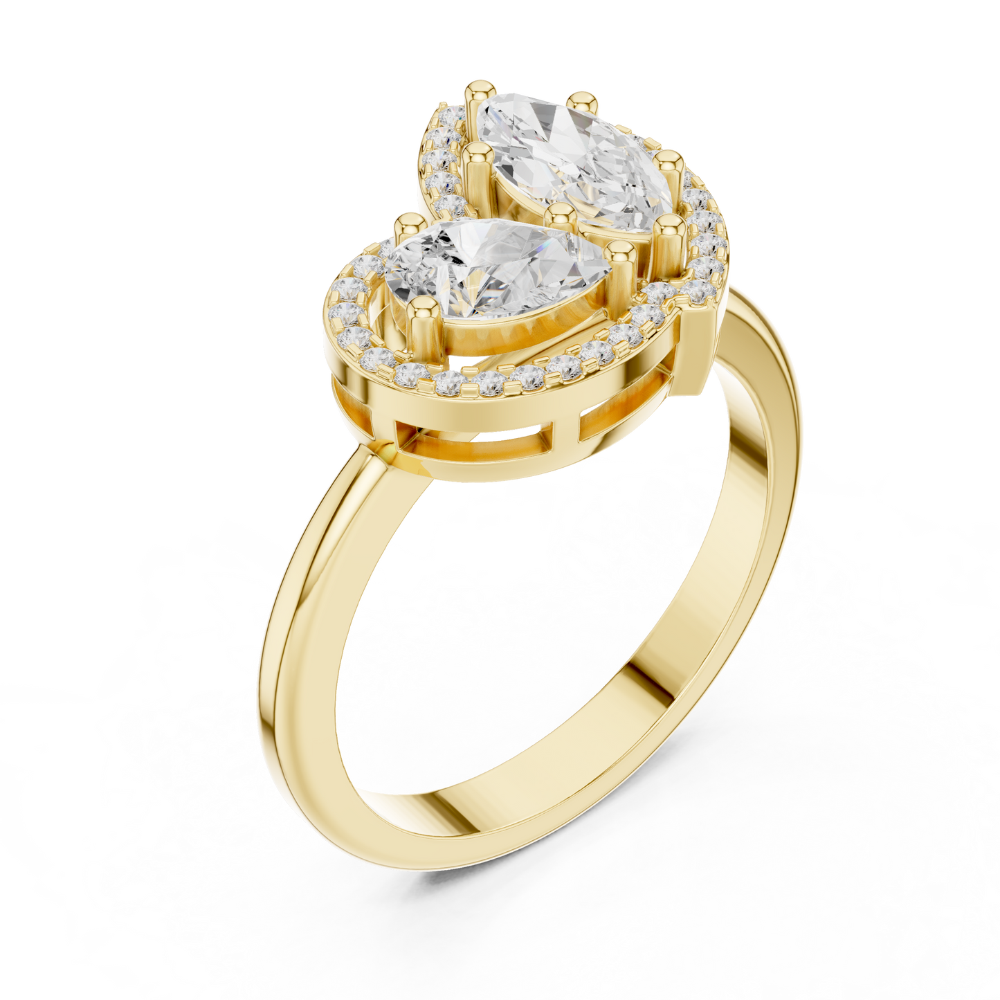 Toi et Moi Engagement Ring | Pear-Cut and Marquise-Cut Diamonds