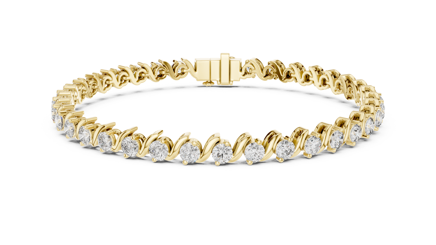 S-Link Diamond Tennis Bracelet | Modern Flowing Elegance