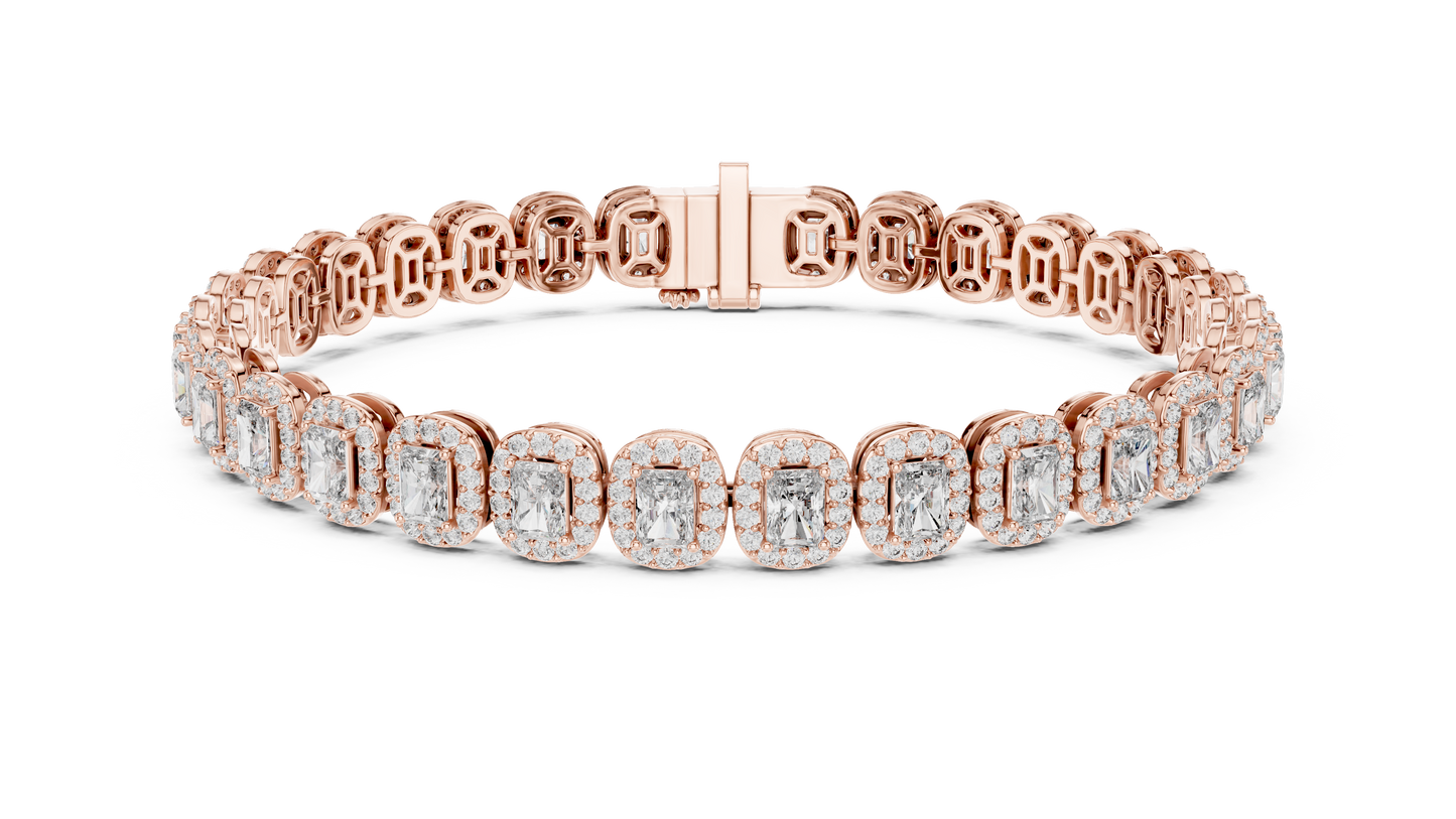 Cushion-Cut Diamond Tennis Bracelet | Timeless Luxury Elegance