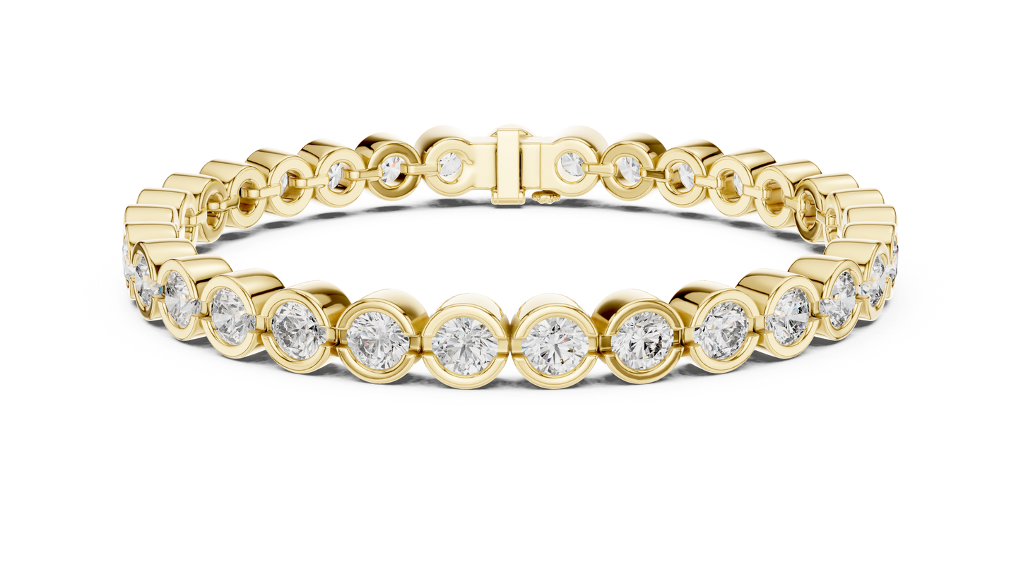 Lab-Grown Diamond Bezel-Set Tennis Bracelet | Modern Elegance