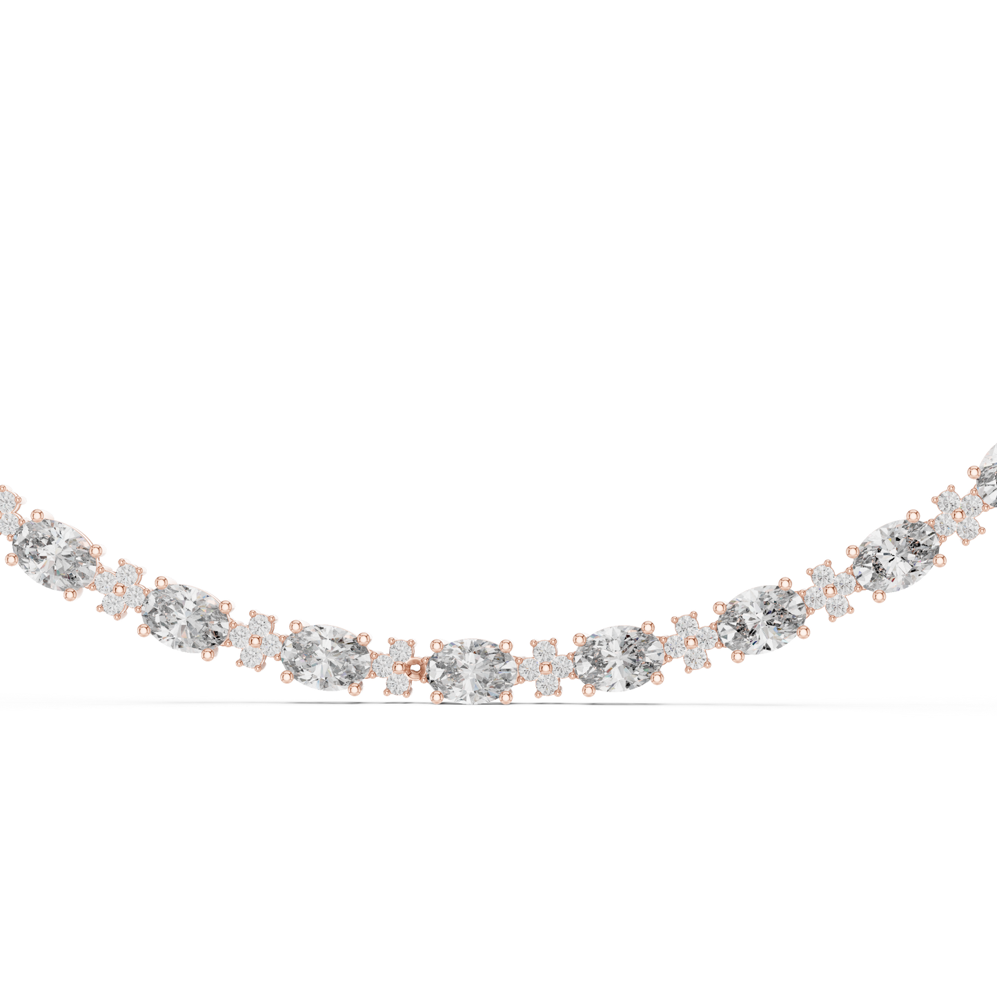 Matisha Matrix Oval Diamond Necklace | Modern Luxury Elegance