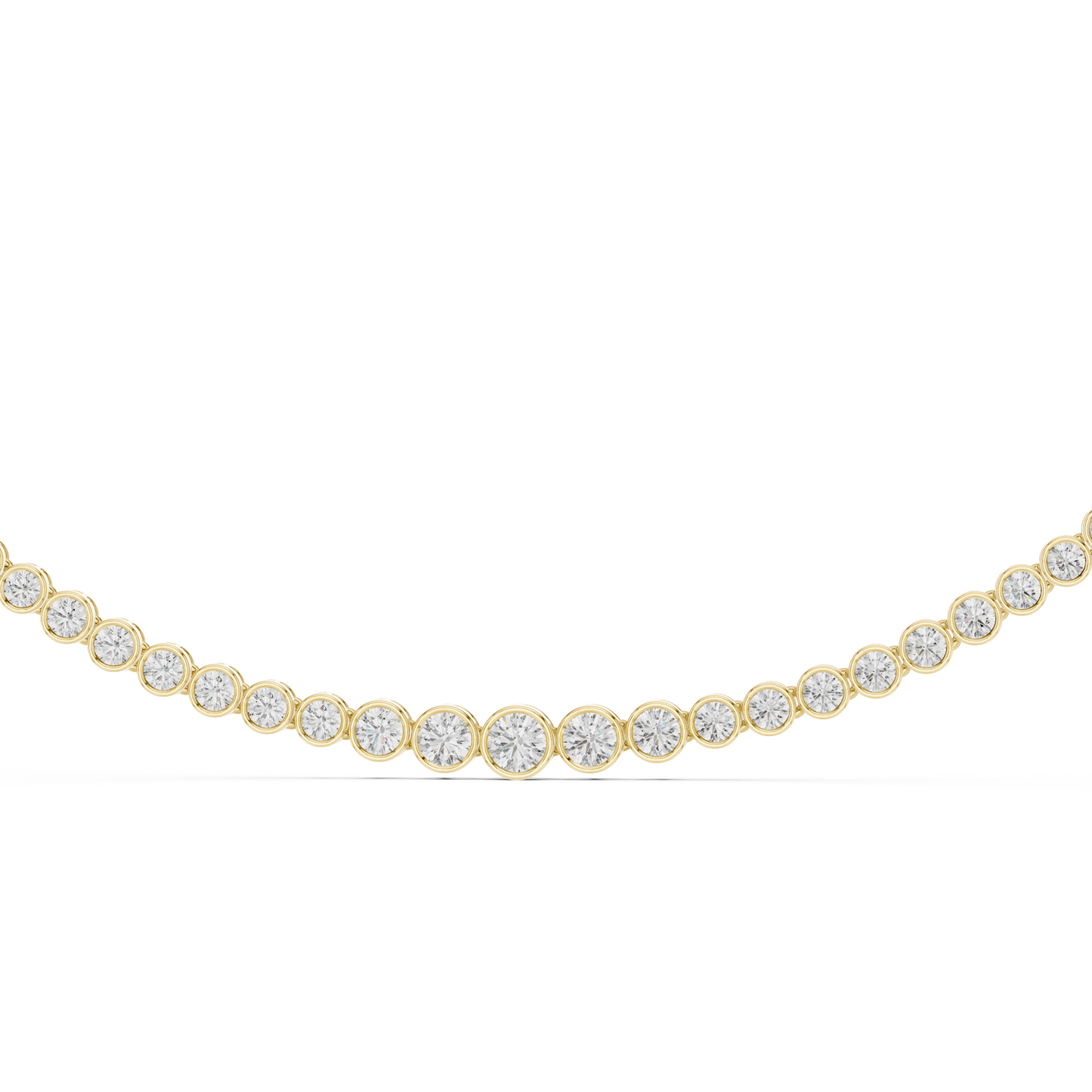 Diamond Tennis Necklace | Continuous Round Brilliant-Cut Diamonds