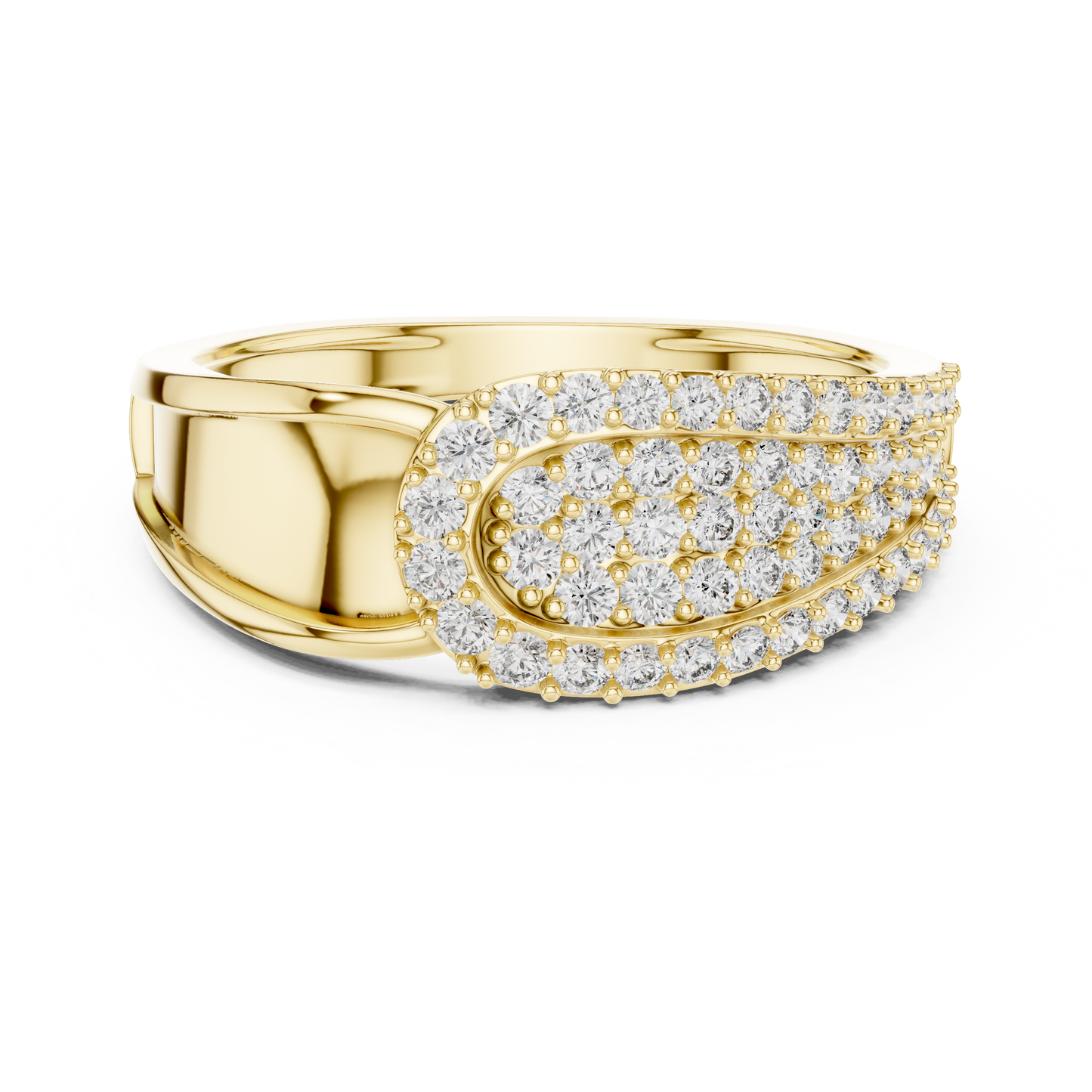 Lab-Grown Diamond Buckle Ring | Modern Statement Jewelry