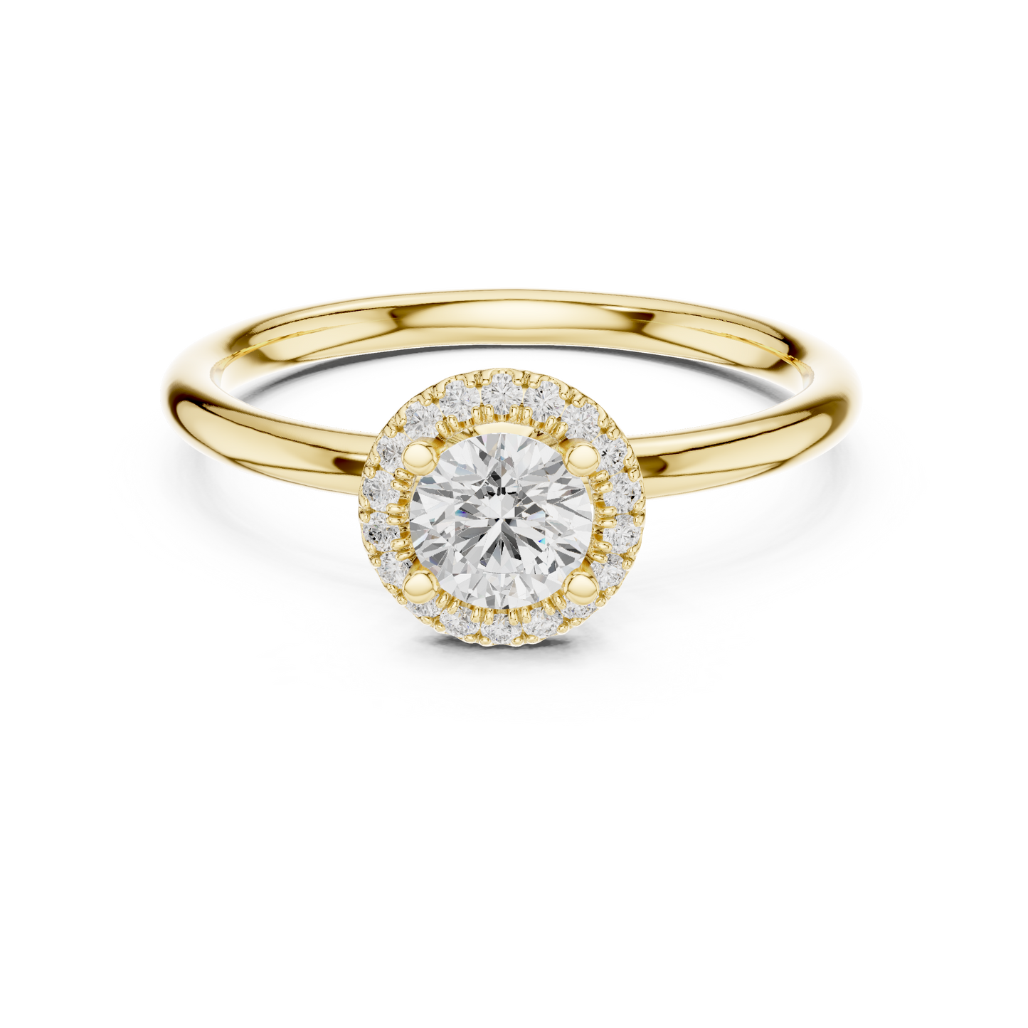Round Brilliant Halo Engagement Ring | Lab-Grown Diamond