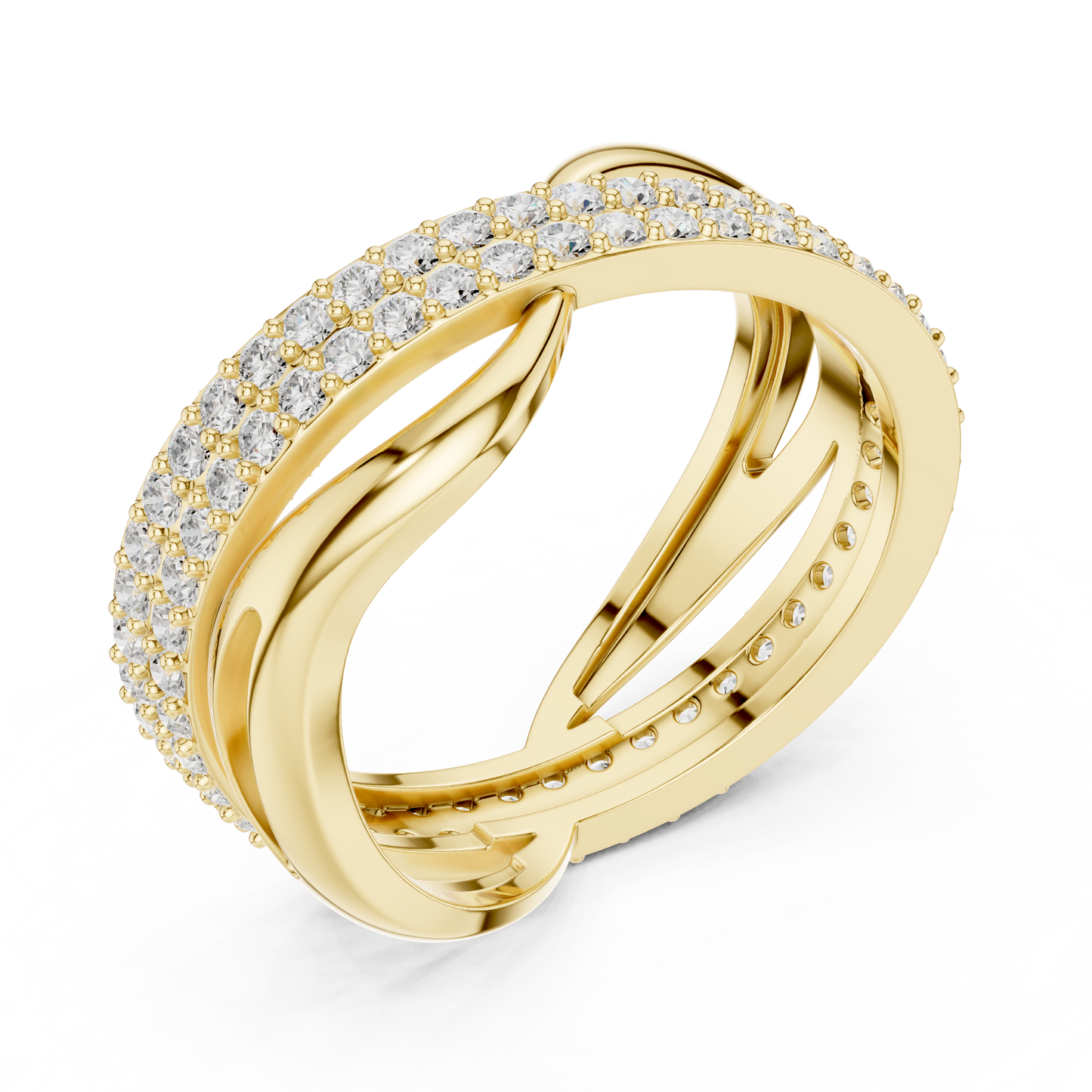 Matisha Infinity Twisted Diamond Ring | Elegant Spiral Design