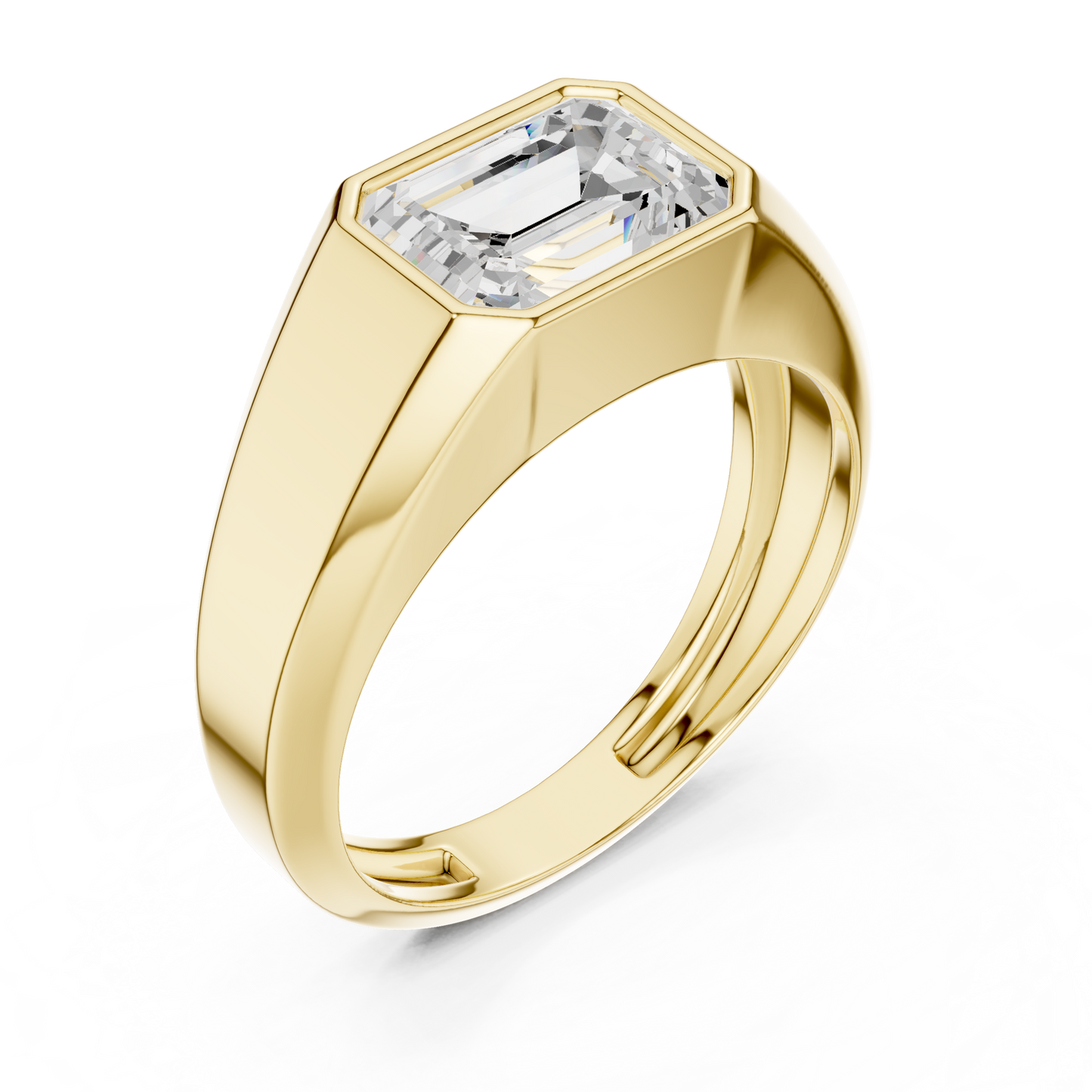 Men’s Emerald-Cut Signet Ring | Modern Heritage Design