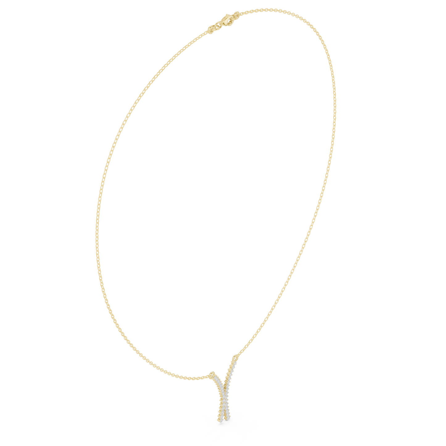 Love Letter “Y” Diamond Pendant Necklace | Personalized Sparkle