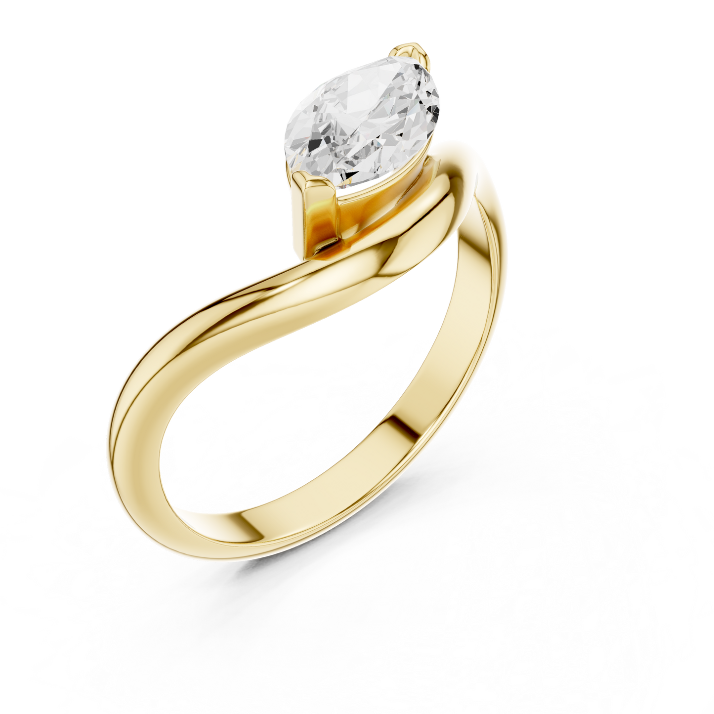 Marquise Cut Diamond Solitaire Ring | Sleek Solitaire Ring