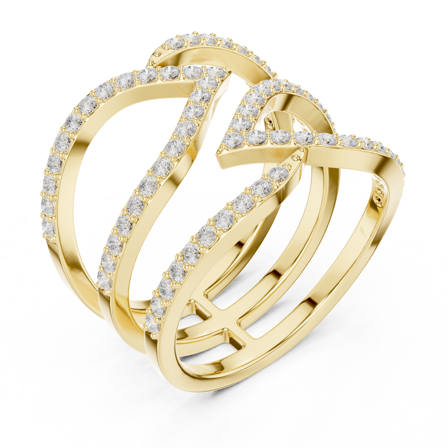 3-Piece Cubic Zirconia Wedding Ring Set | 935 Anti-Tarnish Silver