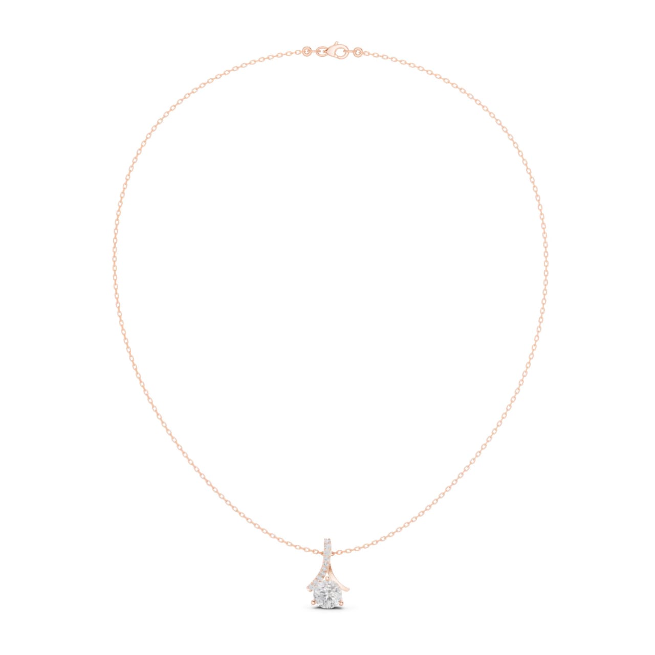 Matisha Teardrop Solitaire Diamond Pendant Necklace