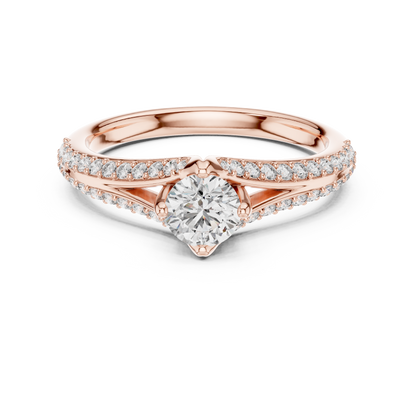 Split-Shank Solitaire Ring | Round Center Stone