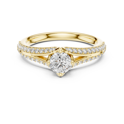 Split-Shank Solitaire Ring | Round Center Stone