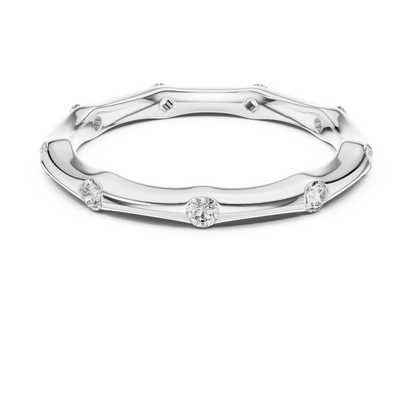 Bamboo-Inspired Lab-Grown Diamond Ring | Nature-Crafted Elegance