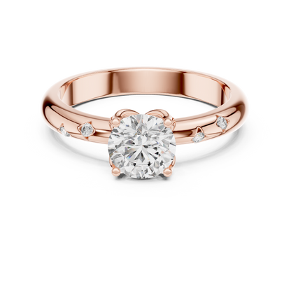 Dazzling Petals of Forever Lab-Grown Diamond Ring | Galaxy Petals Design