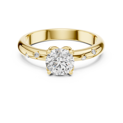 Dazzling Petals of Forever Lab-Grown Diamond Ring | Galaxy Petals Design