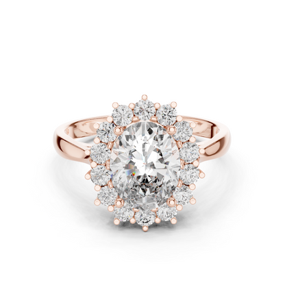 Emori Sunkissed Halo Lab-Grown Diamond Ring | Oval Brilliance