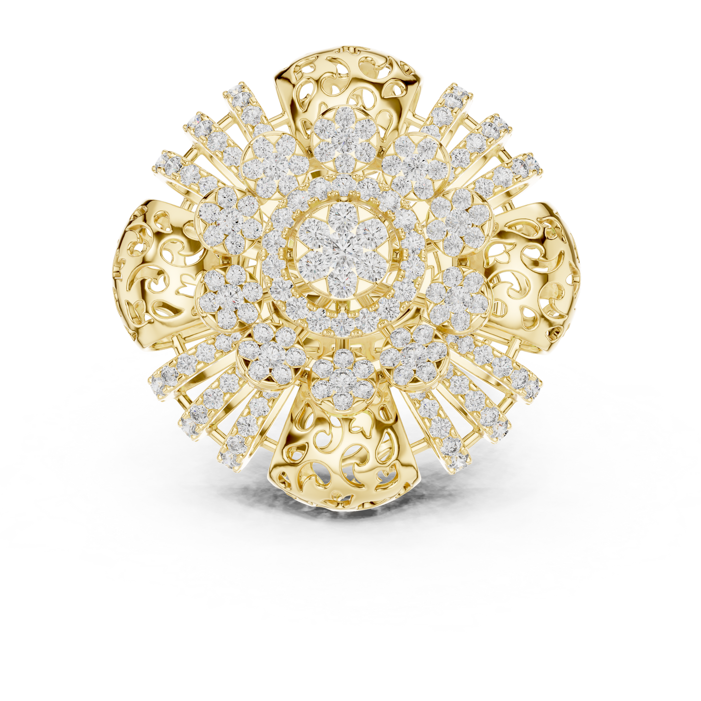 Floral Cocktail Lab-Grown Diamond Ring | Bold Blooming Brilliance