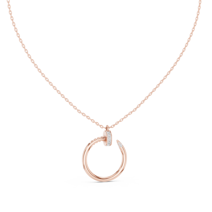 Matisha Orbit Round Diamond Pendant Necklace