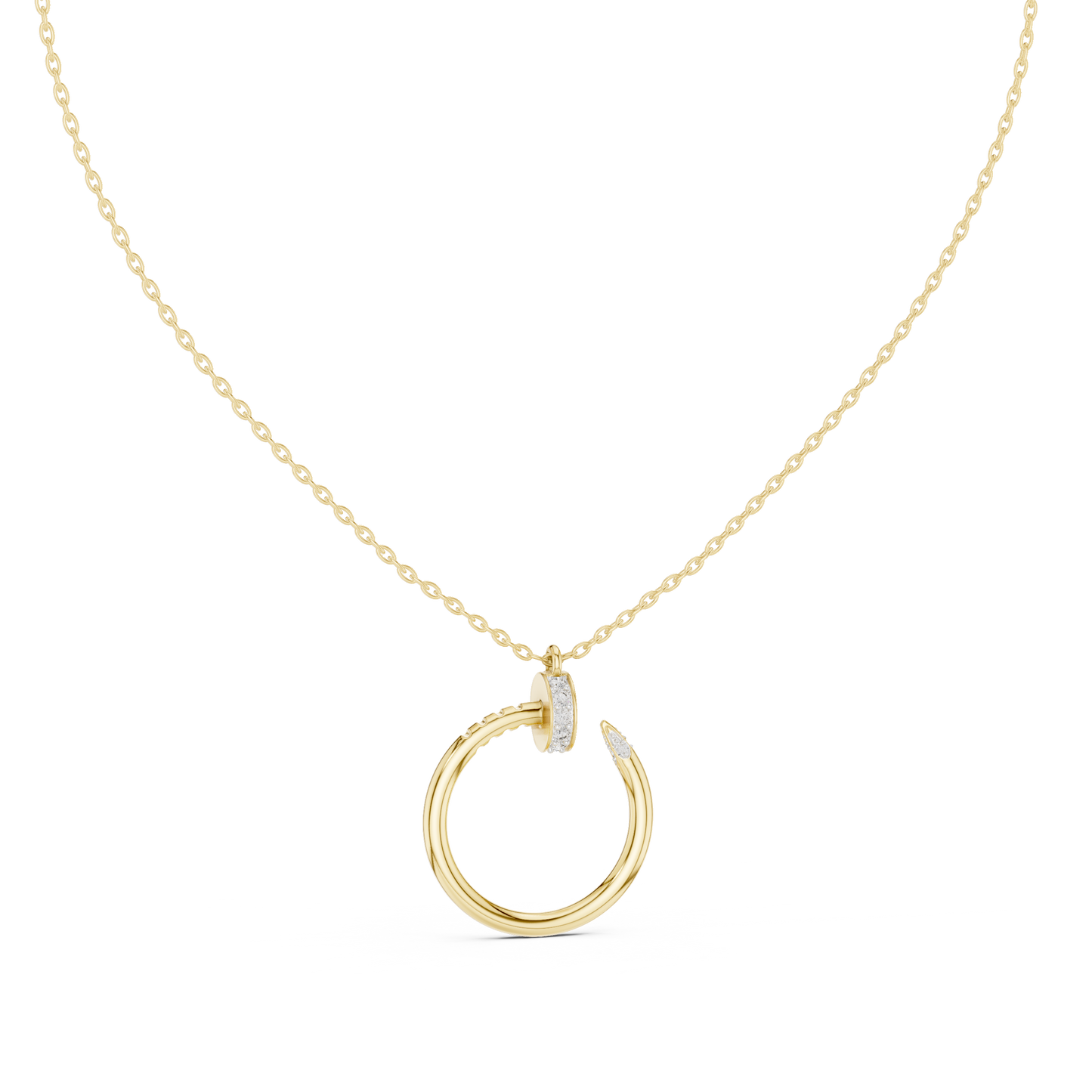 Matisha Orbit Round Diamond Pendant Necklace