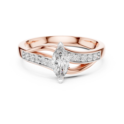 Marquise Twisted Ring | Elegant Contemporary Design