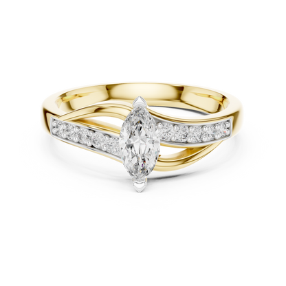 Marquise Twisted Ring | Elegant Contemporary Design