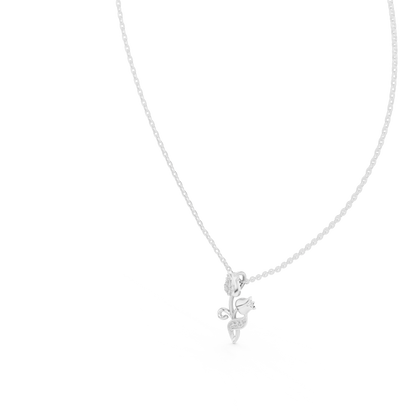Tulip Diamond Pendant Necklace | Floral Elegance Necklace