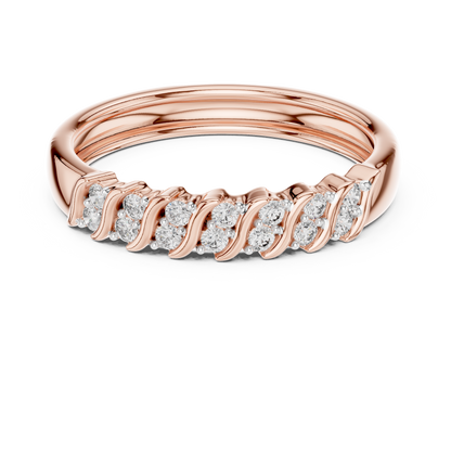 Seven-Stone S-Wave Diamond Wedding Band