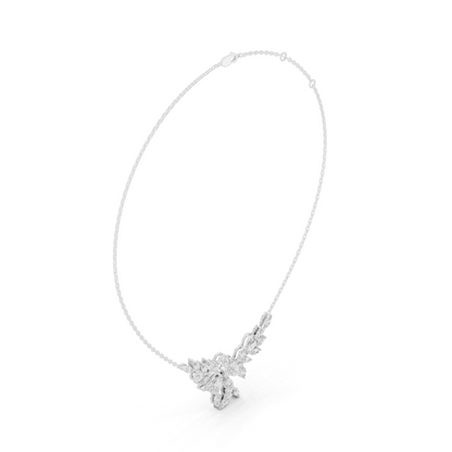 Classy Leaf Diamond Necklace | Nature-Inspired Elegance