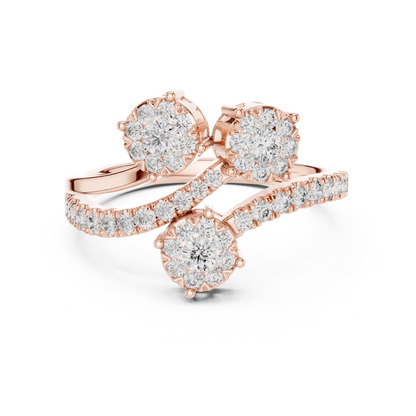 Toi et Moi Diamond Cluster Ring Set | Lab-Grown Diamonds