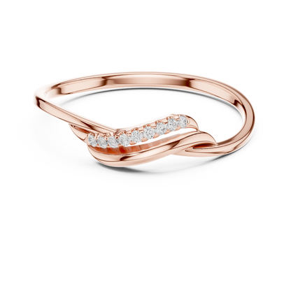 Diamond Bypass Ring | Contemporary Elegant Design