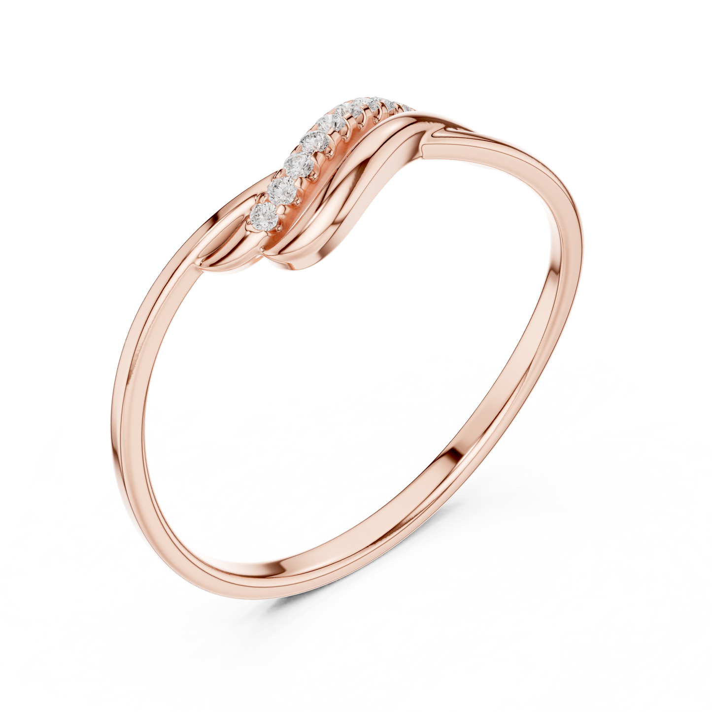 Diamond Bypass Ring | Contemporary Elegant Design