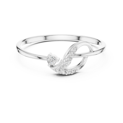 Diamond ring featuring a sparkling solitaire diamond on a polished band