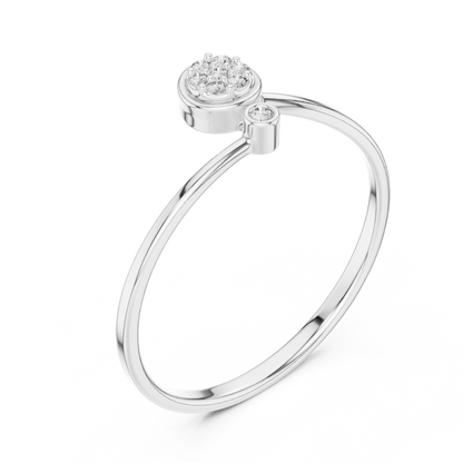 Lotus Style Diamond Ring | Symbol of Pure Elegance