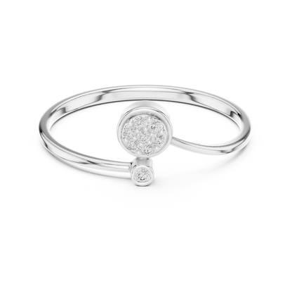 Lotus style diamond ring featuring a floral lotus-inspired design with sparkling diamonds