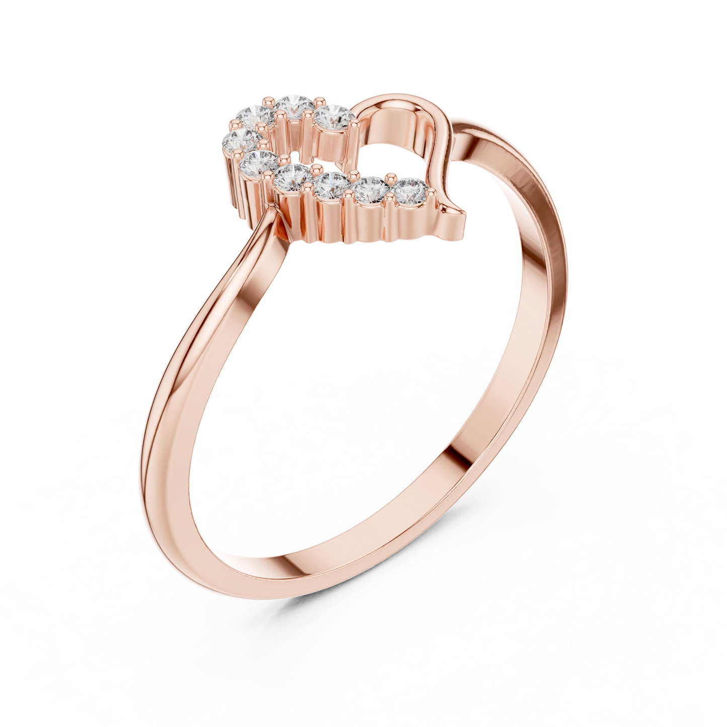 Diamond Heart Ring | Romantic Pavé Sparkle