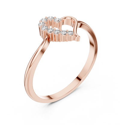 Diamond Heart Ring | Romantic Pavé Sparkle