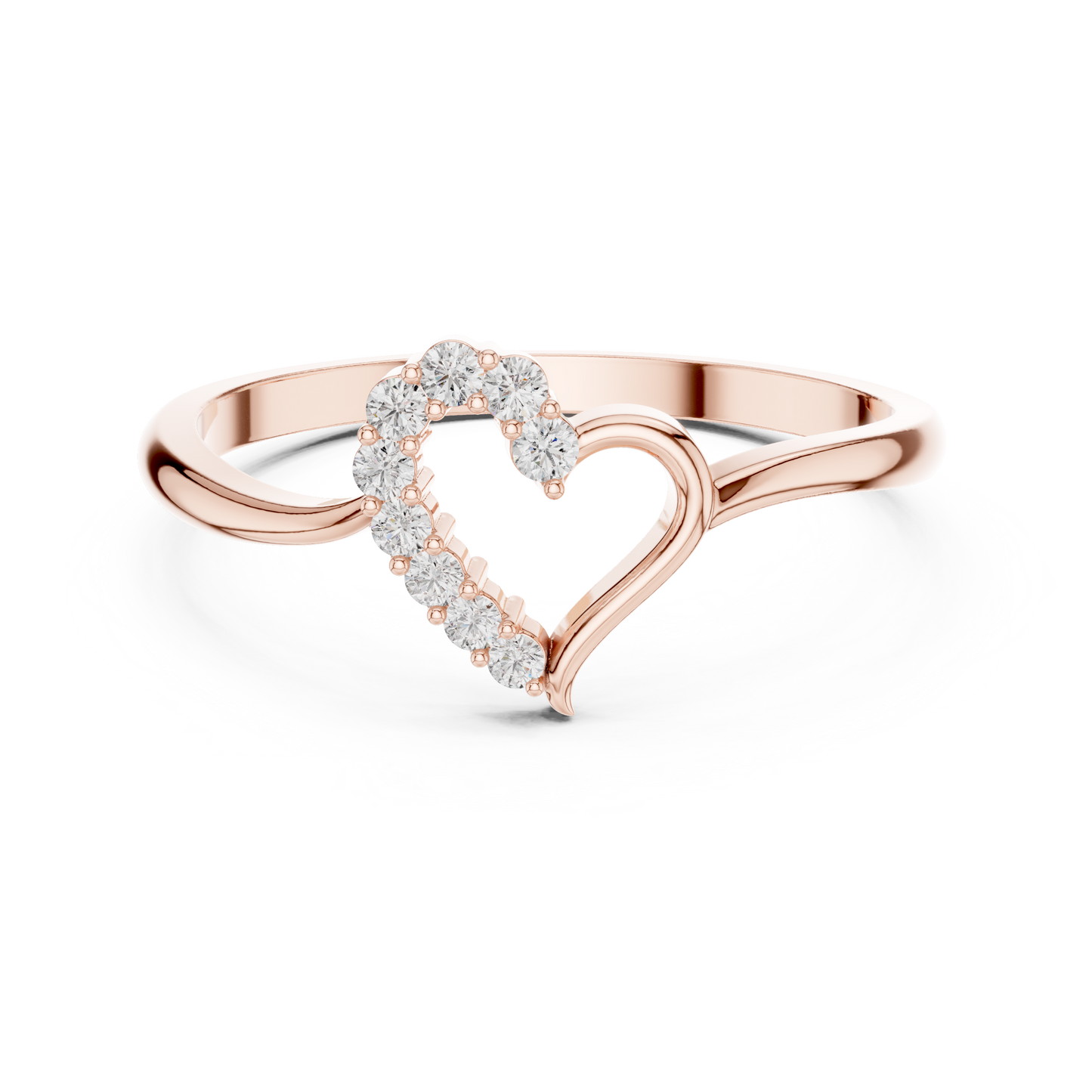 Diamond Heart Ring | Romantic Pavé Sparkle