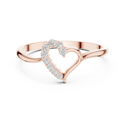 Diamond Heart Ring | Romantic Pavé Sparkle