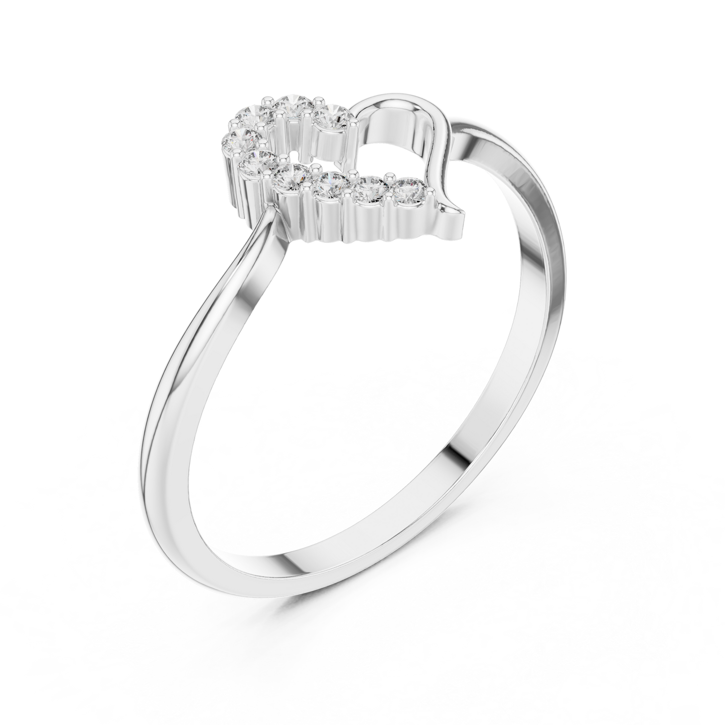 Diamond Heart Ring | Romantic Pavé Sparkle