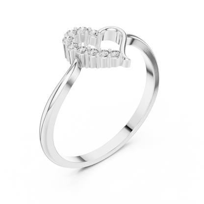 Diamond Heart Ring | Romantic Pavé Sparkle