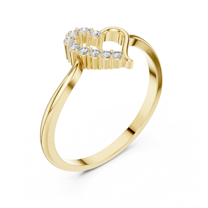 Diamond Heart Ring | Romantic Pavé Sparkle