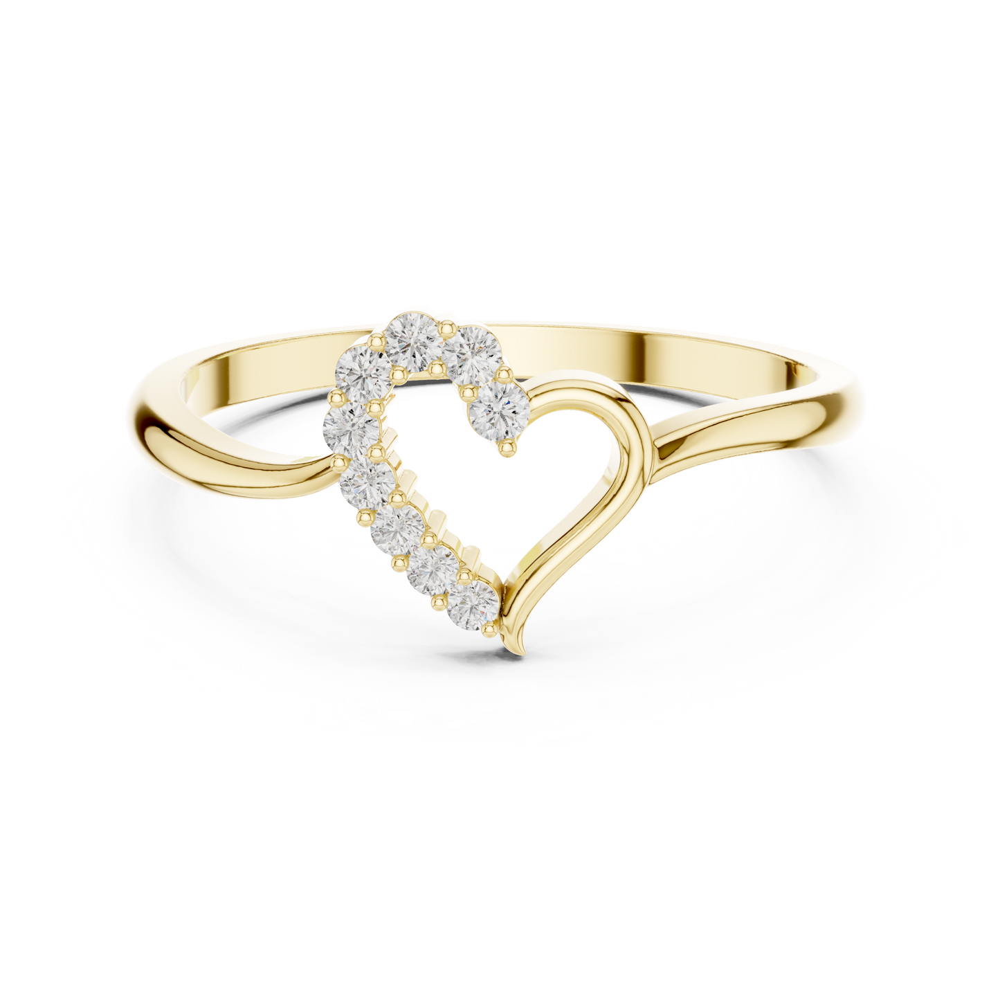 Diamond Heart Ring | Romantic Pavé Sparkle