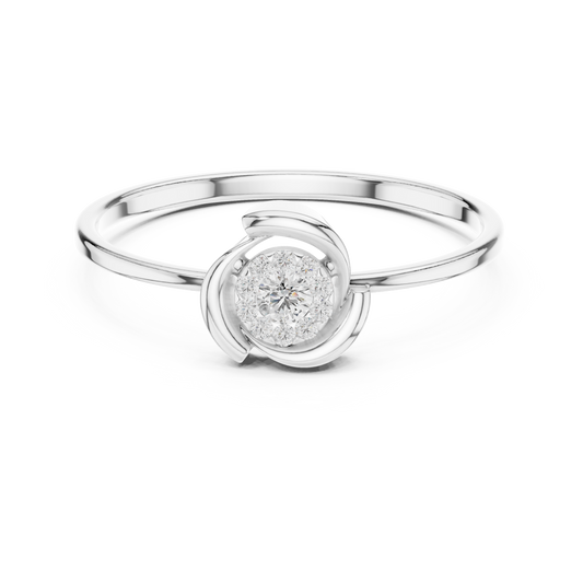 Diamond ring for women featuring a polished band with sparkling diamonds