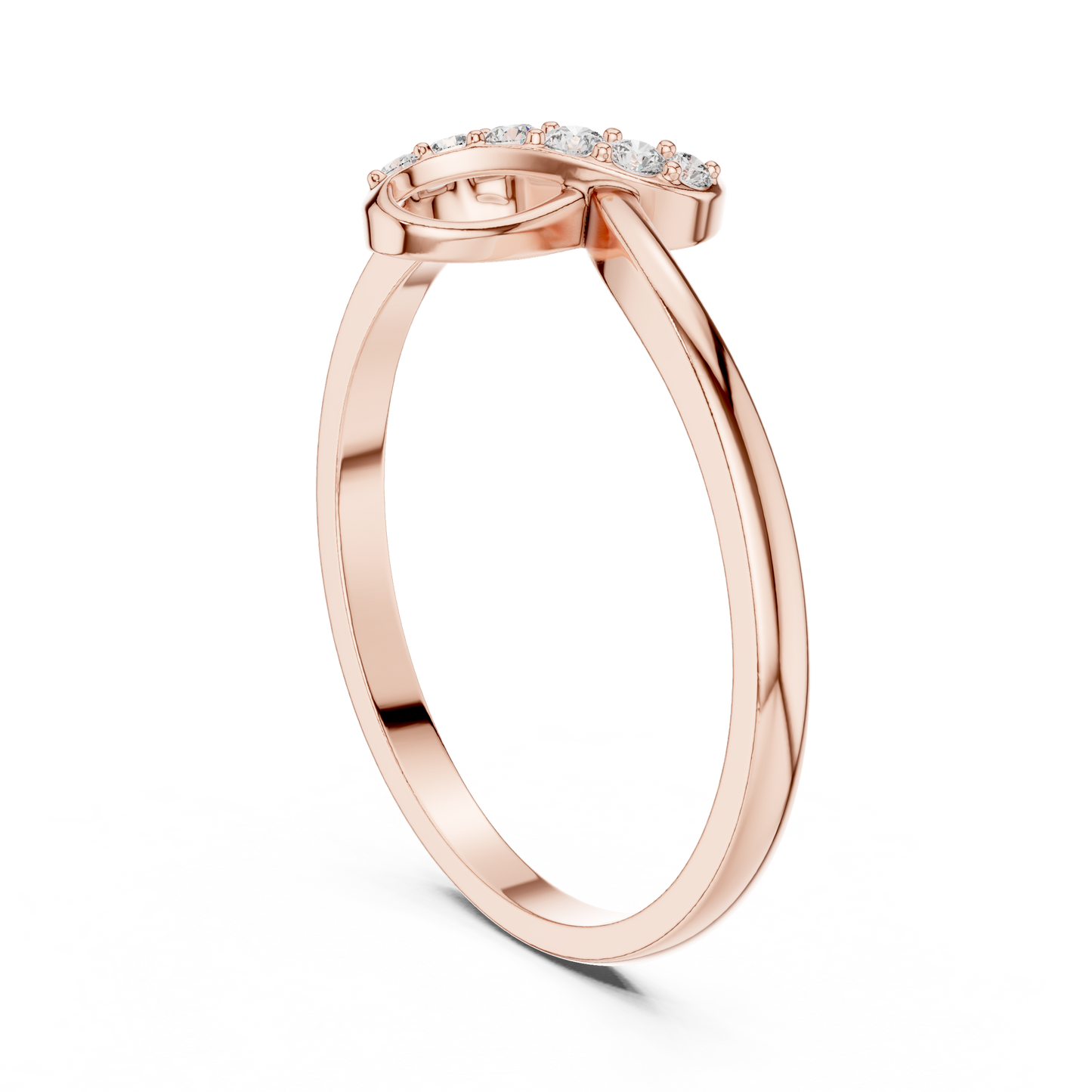 Infinity Heart Shaped Band Ring | Love Without End